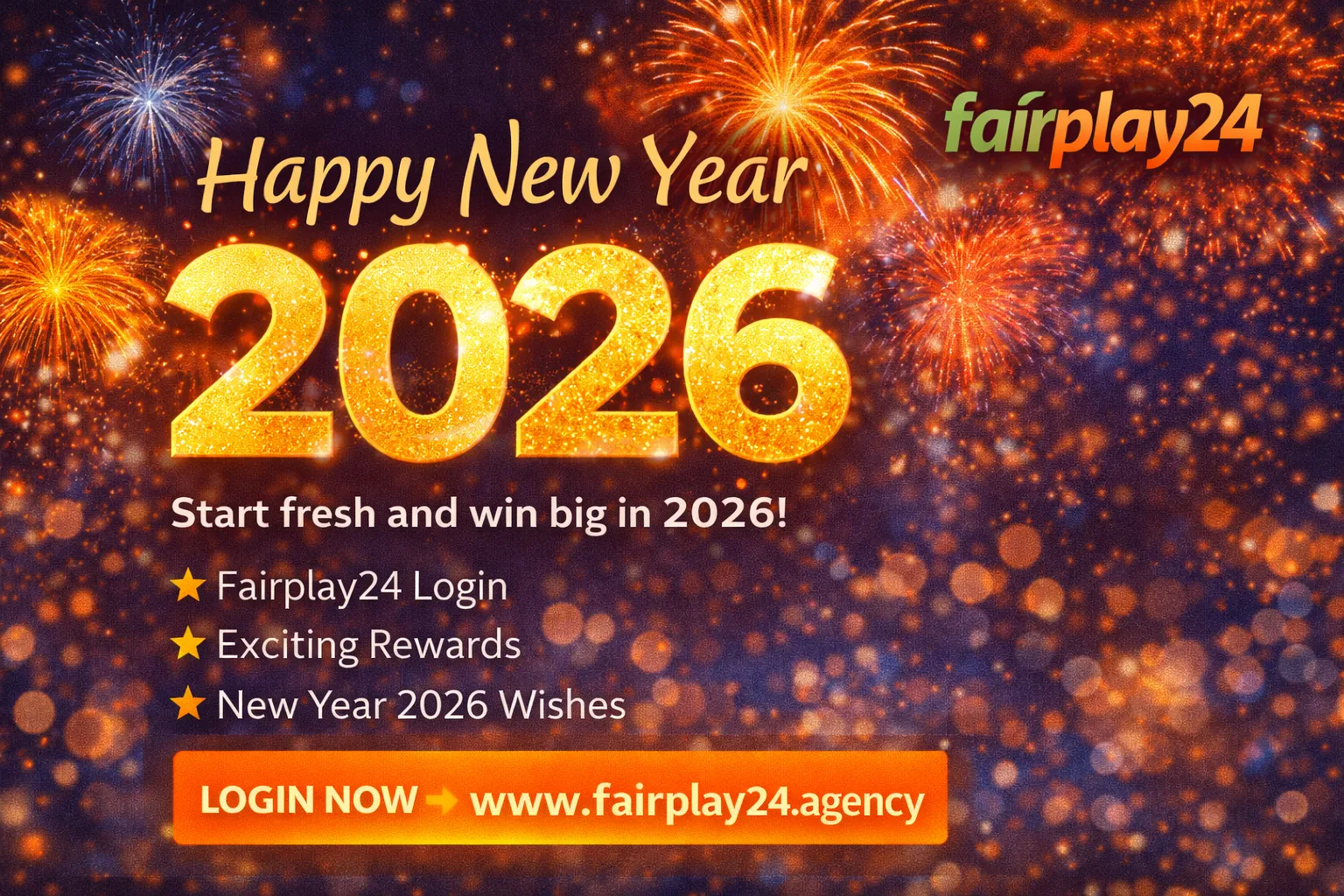 Read more about the article New Year 2026 Wishes from Fairplay24 – Welcome a Winning Year Ahead!