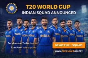 India T20 World Cup Squad Announced BCCI Insights – Fairplay24