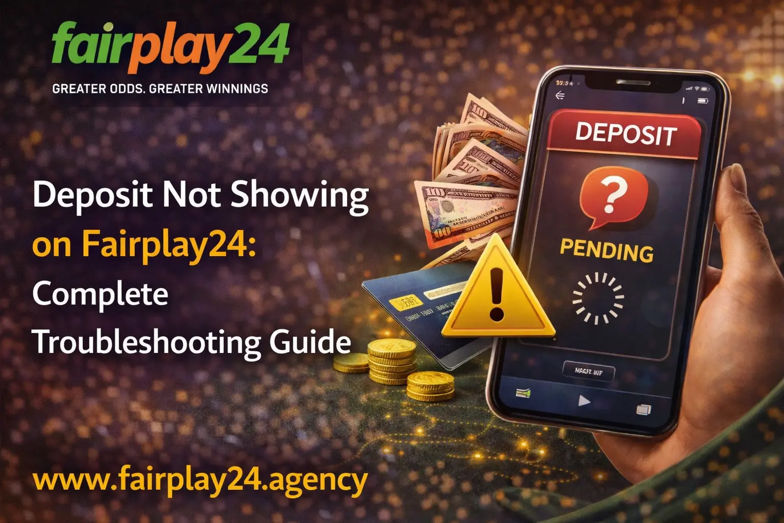 deposit is not showing on Fairplay24