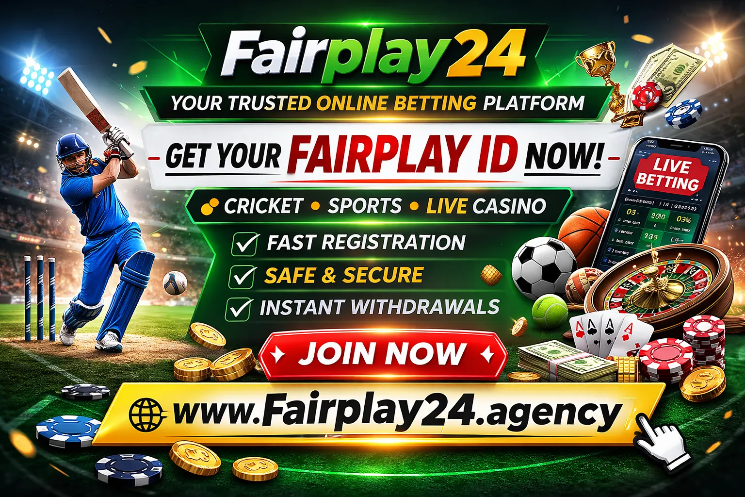 Fairplay ID – Get Fairplay Cricket & Betting ID on Fairplay24