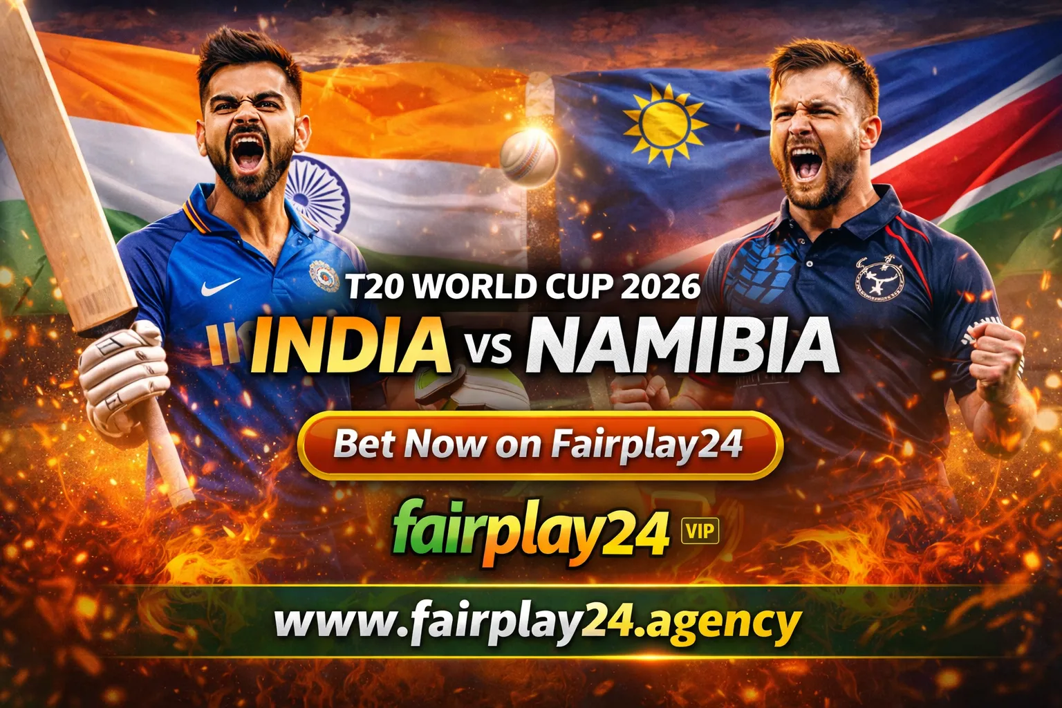 T20 World Cup 2026 India vs Namibia Preview Fairplay24 Betting Guide