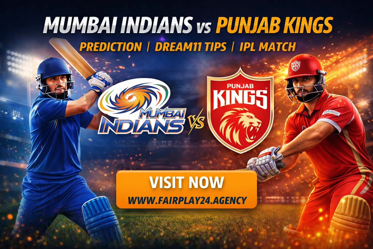 Mumbai Indians vs Punjab Kings Prediction MI vs PBKS Dream11 Tips & IPL Match Today – Fairplay24