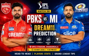 PBKS vs MI Dream11 Prediction Today IPL 2026 Match 58