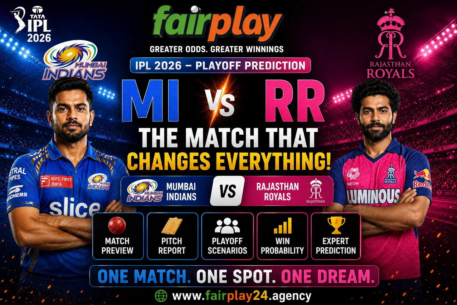 MI vs RR IPL 2026 Playoff Prediction