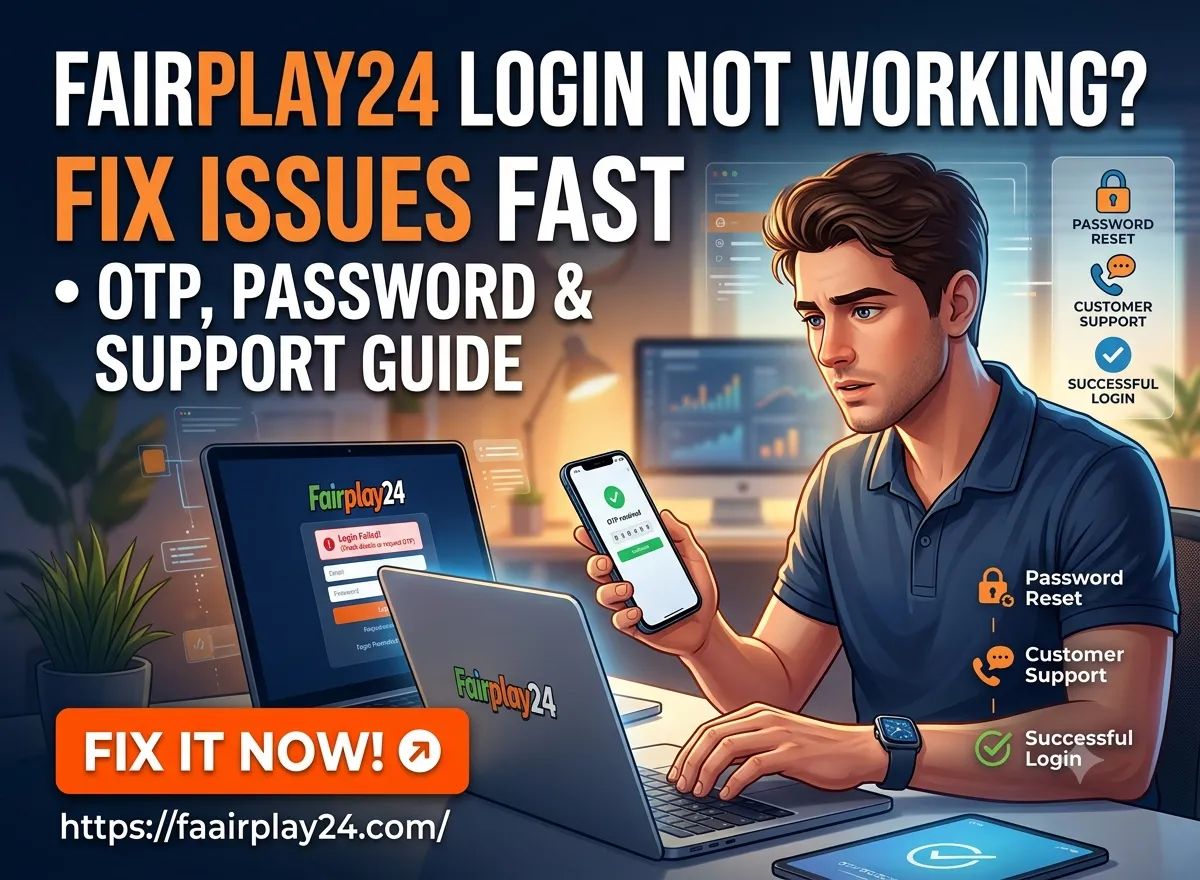 Fairplay24 login Issue fixing guide