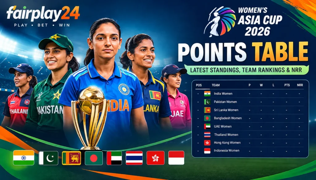 Women’s Asia Cup 2026 Points Table: Latest Standings, Team Rankings & NRR